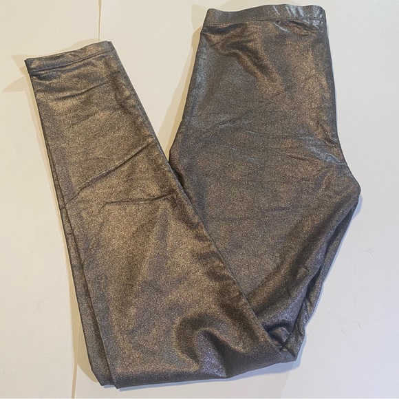 Forever 21 pewter leggings GUC SZ L, nylon elastane blend, very stretchy - Picture 4 of 11